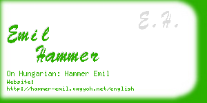 emil hammer business card